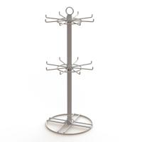 o fio de 2 polegadas engancha suportes de exposição de gerencio do tampo da mesa do metal do girador dos ganchos da cremalheira de exposição do tampo da mesa do girador