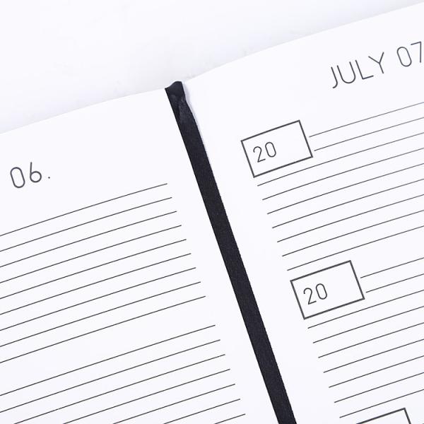Hardboard Cover Custom A5 Size Dated Weekly Daily Journal Planner Diary Sewing Binding