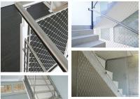 Escalier de câble d'Inox de la prévention 316 de chute prenant la corde au filet flexible Mesh Ferruled de solides solubles