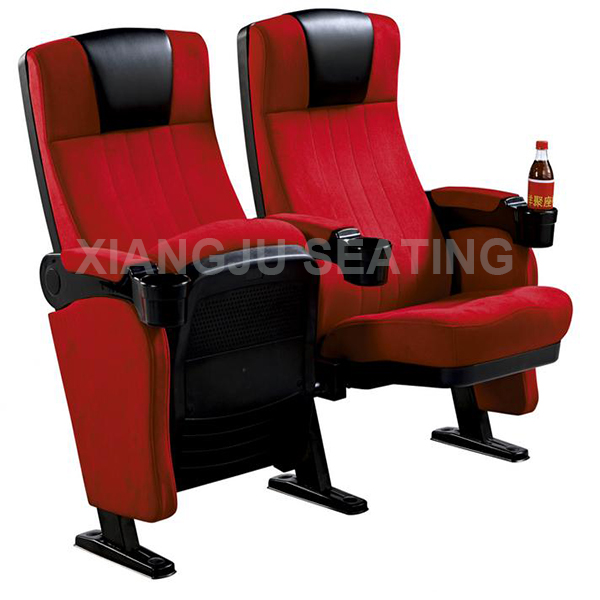 Plastic Folded Cinema Seat / Movie Theater Chairs With Adjustable Cup Holder