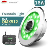 Contrôle des lumières 600LM 18W DMX512 de fontaine de l'acier LED d'IK10 RVB 316L