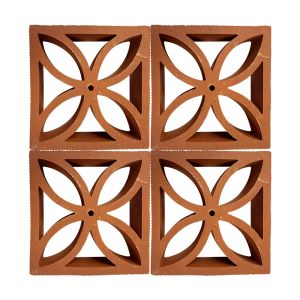 Buena Venta Revestimiento de Pared Exterior de Jardín Ladrillos de Enrejado de Arcilla Terracota Bloques de Valla