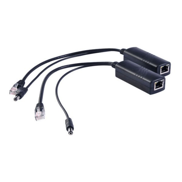 2 pcs/Lot Power Over Ethernet POE Splitter 12V 2A POE Adapter For IP Cameras