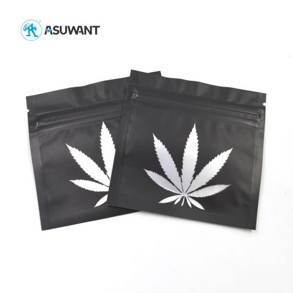 3.5g Weed Bags Smell Proof Thc Edible Mylar Bag Gravure Printing / Digital Printing