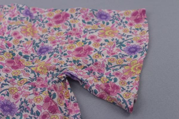 Printed Custom Womens Dresses Long Flounce Lavender Dresses With Front Buttons