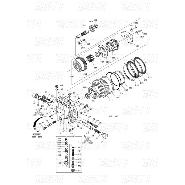 K9004449 Steel TM40VD Excavator Travel Hydraulic Motor Spring for Compatible Brands and Models