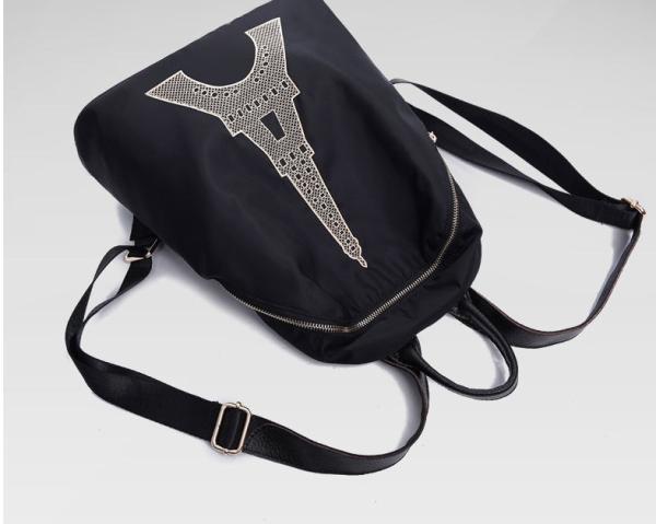Eiffel Tower handbag new shoulder bag fashion in Europe and America Fan waterproof nylon backpack schoolbag tide female
