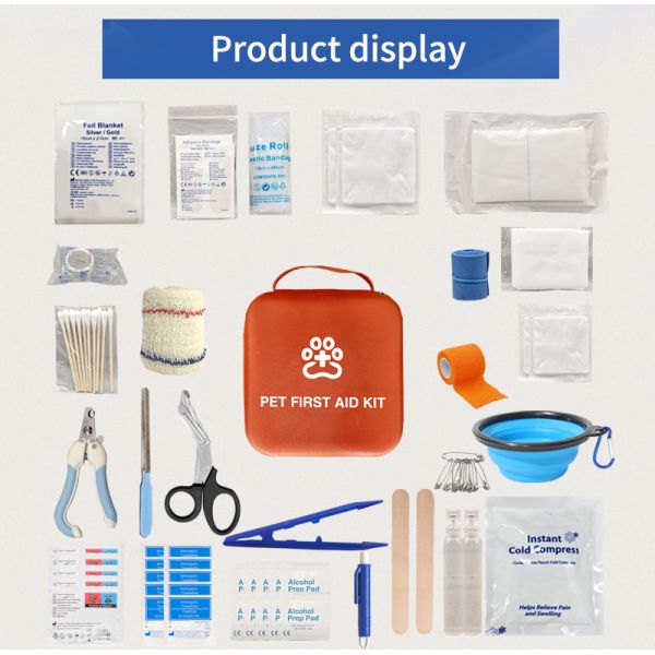 Pet First Aid Kit for Dogs & Cats Dog First Aid Kit Pet Emergency Kit with First Aid Supplies for Home Camping Hiking Traveling