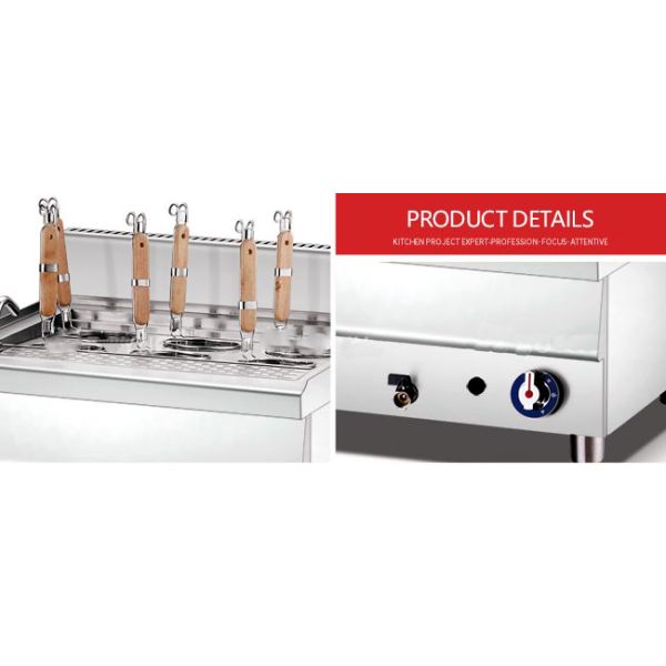 SS 304 LPG 2800Pa 1kg/H Heavy Duty Kitchen Equipment