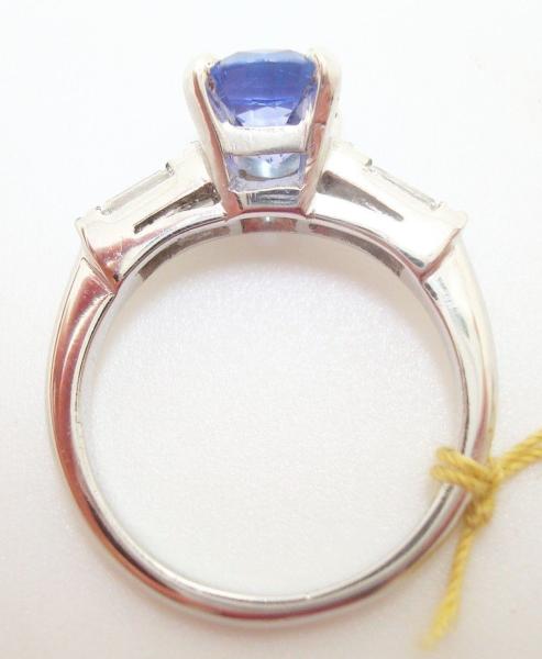 14k White Gold Oval Genuine Natural Tanzanite Ring with CZ