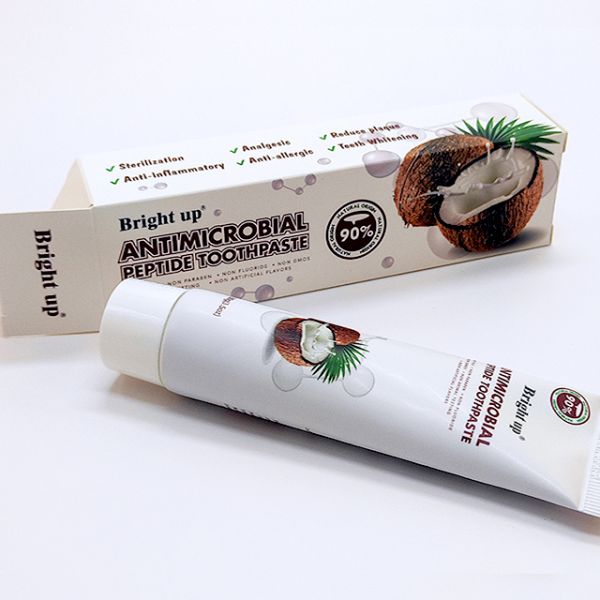 New Adult whitening Coconut Flavor Anti Microbial toothpaste fluoride free