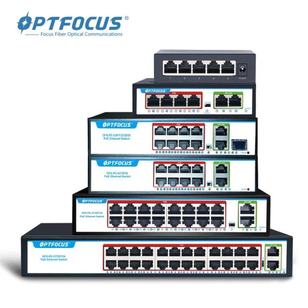 6 Ports AF PoE Network Switch 4 PoE 10/100M Ports 2 Uplink 100M