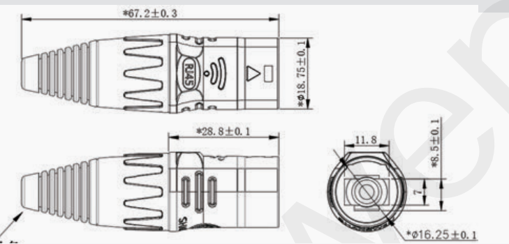 Réseau Ethernet Modulaire Jack Plug Panneau monture prise 5-7mm câble électronique industrielle accessoires châssis connecteurs mâles
