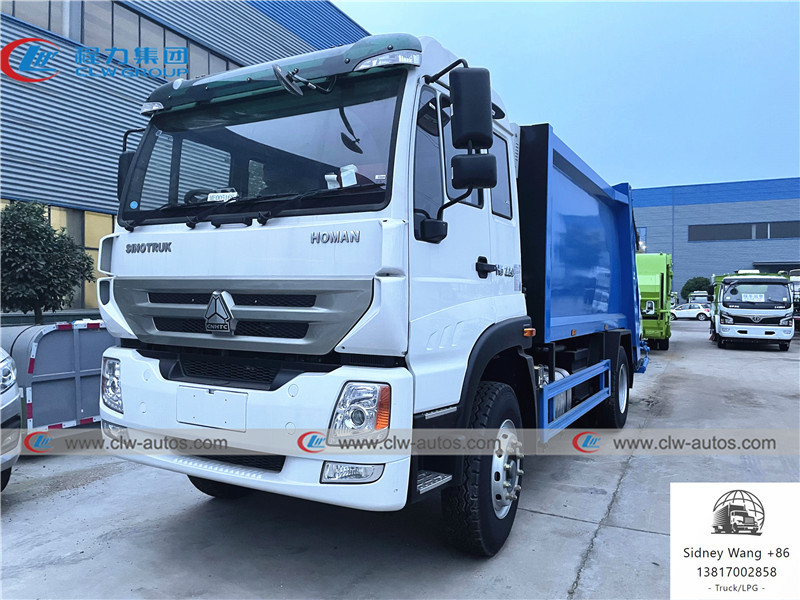 Тележка Compactor отброса Sinotruk Homan 4x2 10000L RHD