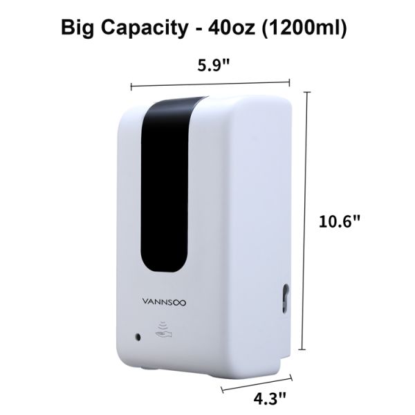Commercial Bathroom Kitchen Sensor Soap Dispenser 1200ml Households  Bathroom Accessories