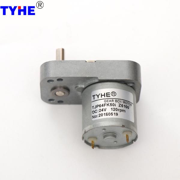3 Volt PMDC Flat Gear Motor Low Noise Right Angle Gearmotor For Valve