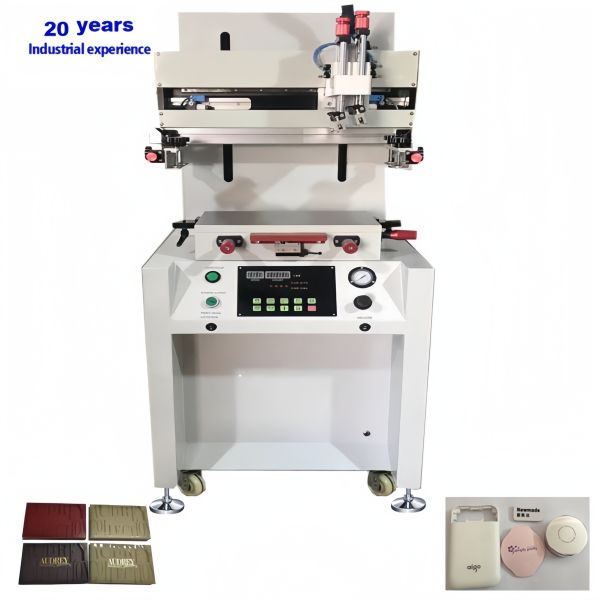 Semi Automatic Flatbed Screen Printing Machine For Plastics Metal Food Packaging
