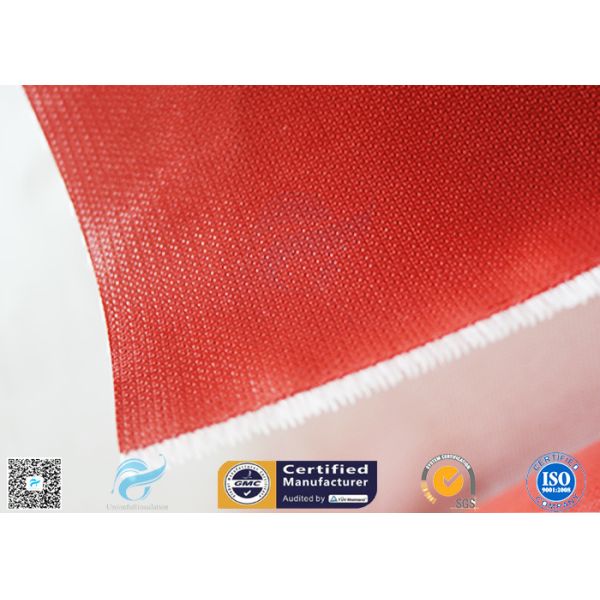 силикон Веаве сатинировки красного цвета 510г покрыл ткань 260℃ 0.45мм стеклоткани