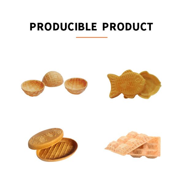Stainless Steel Automatic Waffle Basket Making Machine With Replaceable Molds