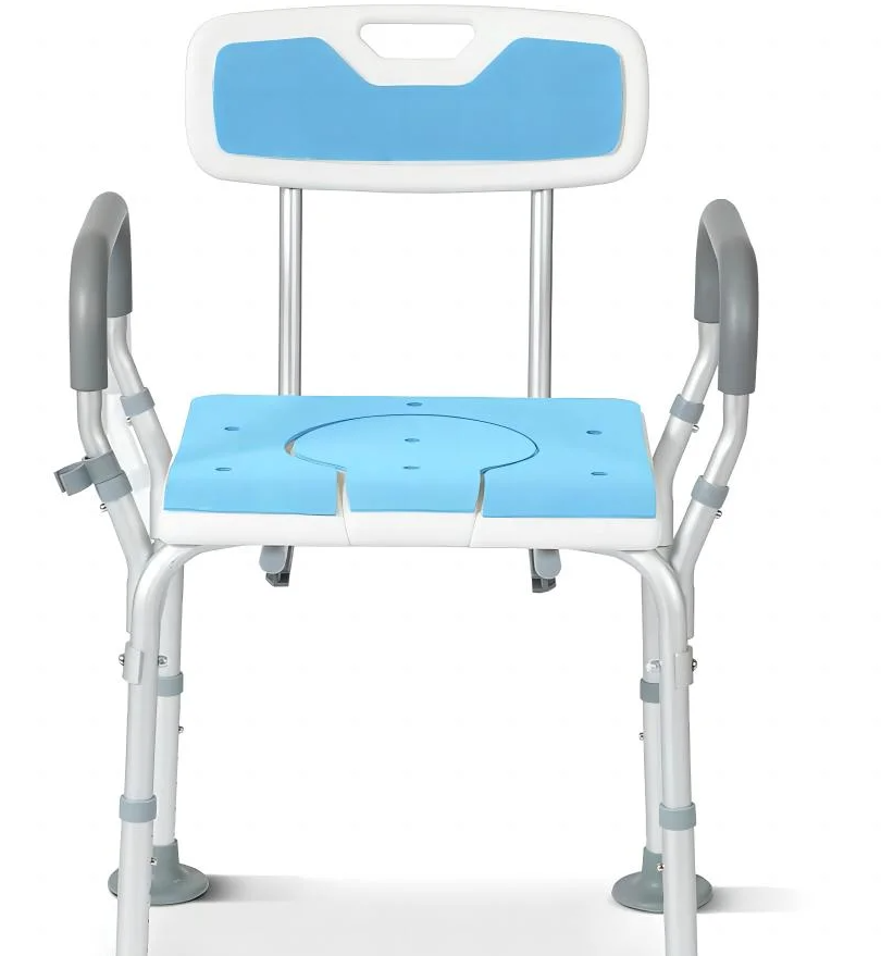 Adjustable Folding Bath Chair Elderly Bathroom Seat Shower Bath Commode Chair for Medical