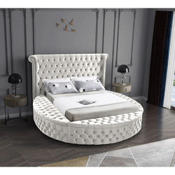 Cara Furniture Limited Factory direct velvet queen bedroom bed storage king round bed customizable bed room set