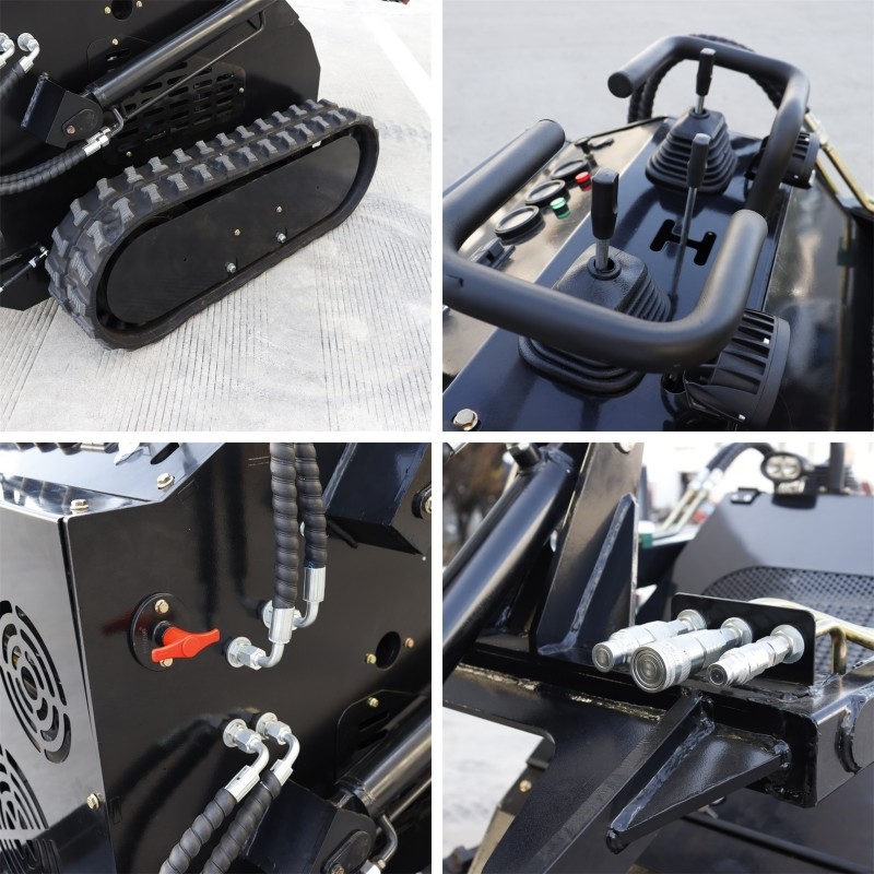 Многофункциональный компактный скользящий рулевой погрузчик с общей высотой 1205 мм и высокой маневренностью