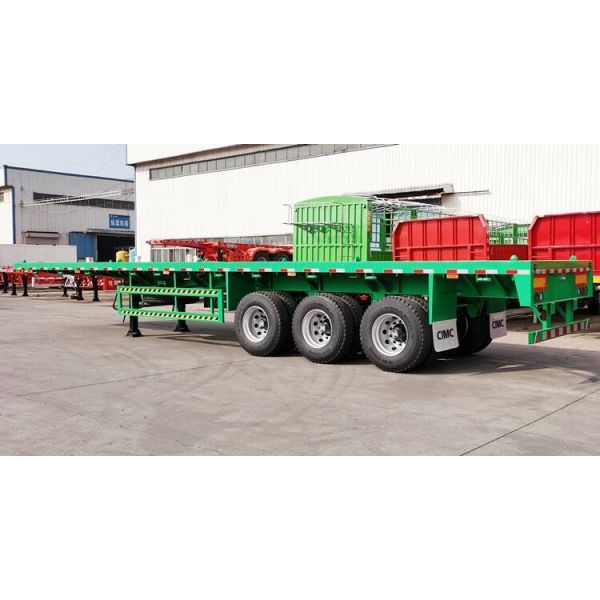 60T Payload Q345B Tri Axle 40ft Flatbed Semi Trailer