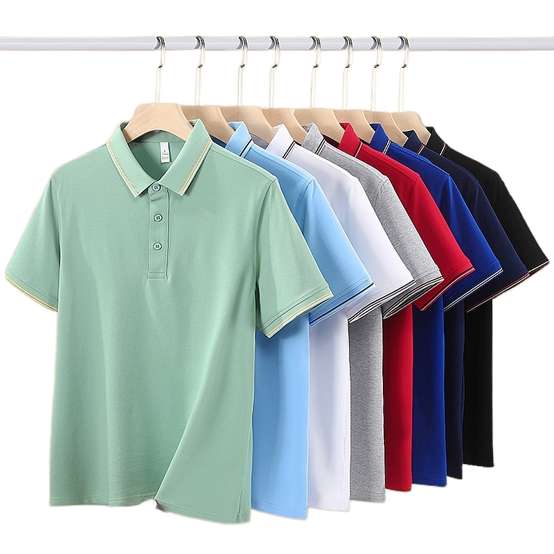 Men's Casual Short-Sleeved for Polo Shirts New Design Classic Fashionable Knitted Style Custom Logo Oversized for Business Use