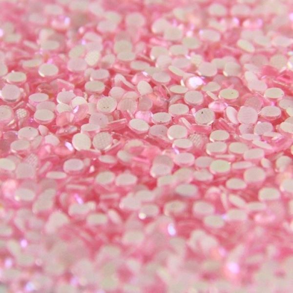 Luminous Non Hotfix Crystal Pink Nail Neon Rhinestone