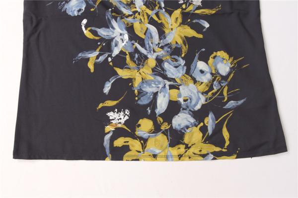 Floral Printed Ladies Casual Loose Long Sleeve Sweatshirt  95% Viscose 5% Elastane