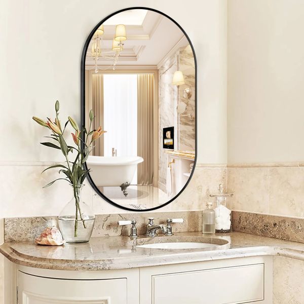 28cm Aluminum Mirror Profile Gold Black Silver Metal Alloy for Bathroom Mirror Design