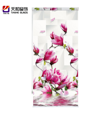 Digital printed window shades,sunscreen roller blind,new design printed roller blinds  3D roller blinds fabric  shutters