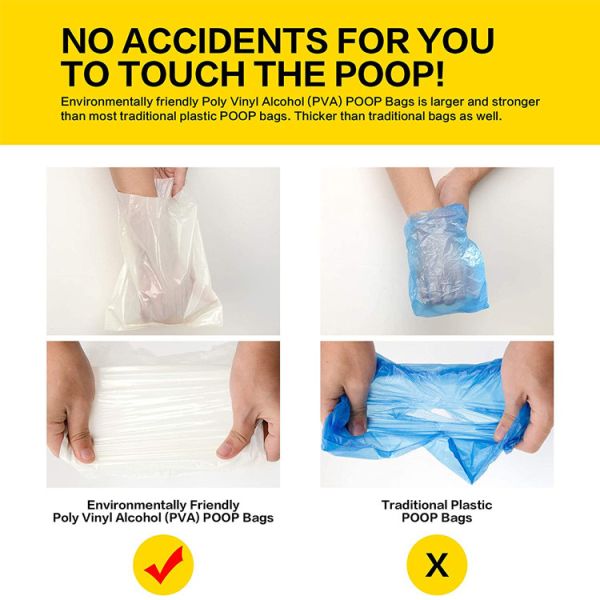 Flushable Biodegradable Dog Poop Bags , 2.5kg Earth Rated Compostable Bags