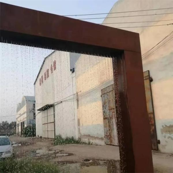 Dobro contemporâneo L fonte do projeto de água de aço de Corten da característica da água do metal