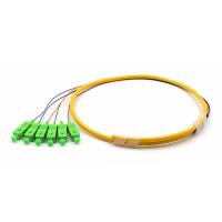 SC APC 6 núcleos PVC Bundle Fan Out Single Mode Pigtails de fibra OS2 Jaqueta amarela