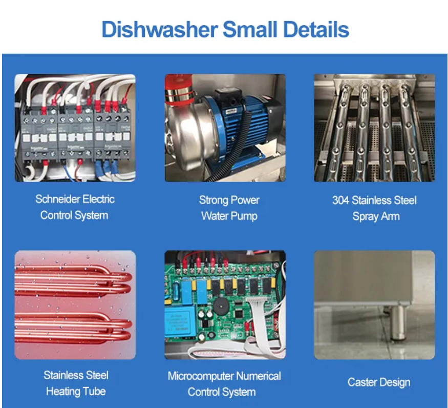 Catering / Industrial Professional Dishwashing Machine Stable Performance