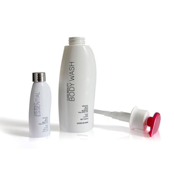 White PET Empty Plastic Shampoo Bottles Body Wash Products Containers