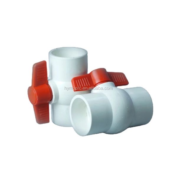 STANDARD Length PVC Octagonal Ball Valve with 1/2 Socket and ANSI Plastic Valves