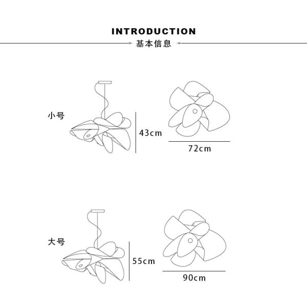 Italian designer creative White La Belle Etoile Pendant Chandelier Light(WH-MI-107)