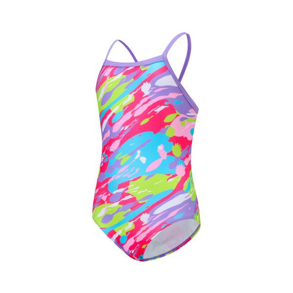 UPF 50+ Breathable Girls Swimwear Kids Swimsuit Machine Washable Comfort