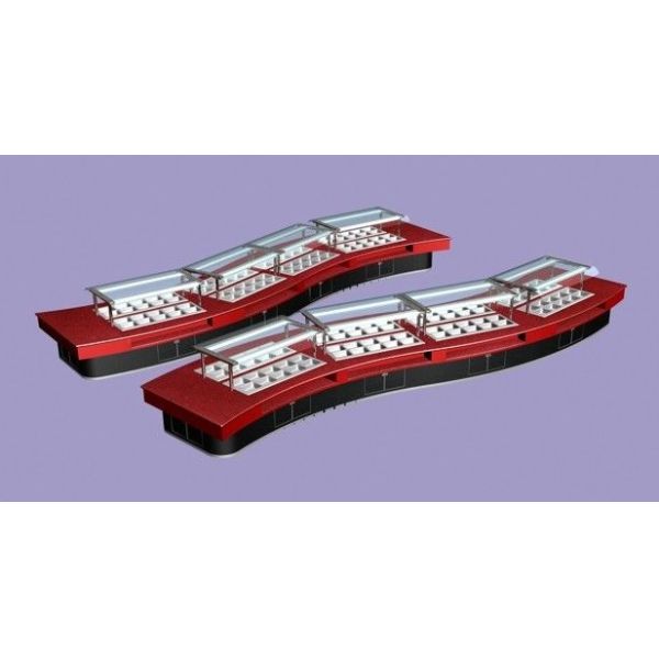 Счетчик шведского стола безшовного ресторана горячий с светом СИД, пластичным алюминиевым листом