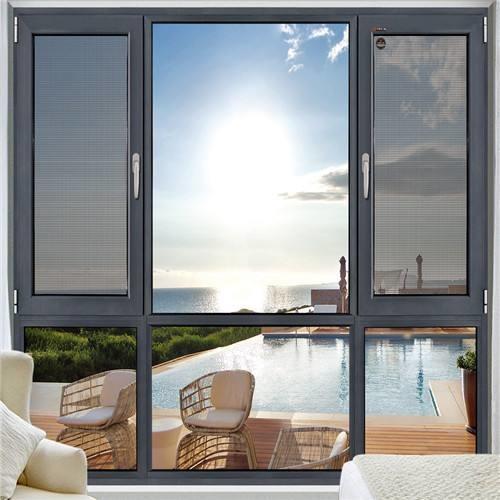 Grey Anodized Aluminum Casement Windows 1.2mm - 2.0mm Profile Thickness