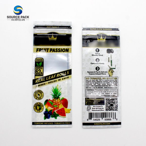 Складка сигарок обертка Mylar сумка на заказ напечатанный запахоустойчивый мешок