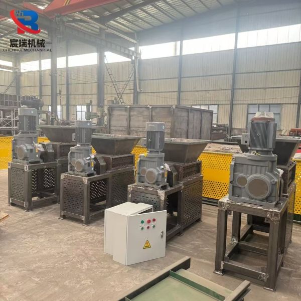 CE Certified Mini Twin Shaft Shredder | PLC Automatic Reverse Shredder