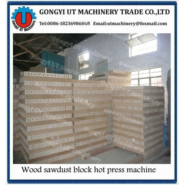 Отходы пиломатериалов, перерабатываемые на деревянных блоках, горячие прессовые машины с давлением 550-700 кг/м3
