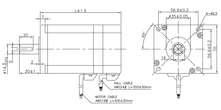 12 Slots 8 Poles 3 Phase Water Cooled Brushless DC Motor