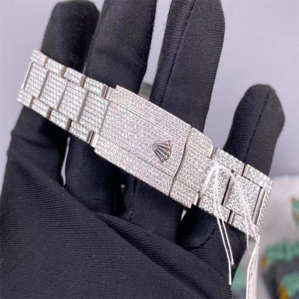 Saída congelada completa Vvs Diamond Watch do conflito de Rolex do relógio de Hip Hop 3EX Moissanite