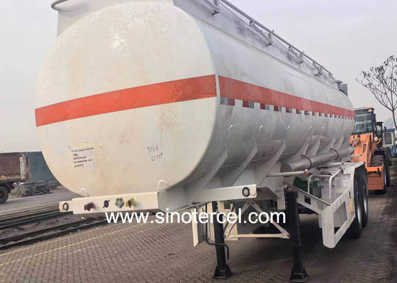 3 Axles Bulk Cement Semi Trailer 50000Liters Cement Bulker Trailer White