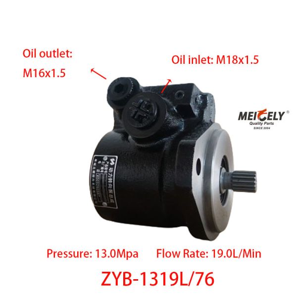 Steering Booster Pump ZYB-1319L/76 For Jiefang Dual Axle King