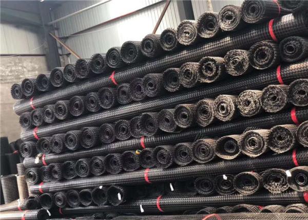 Highway Road Pp Biaxial Geogrid Tensile Strength 20-200kn/M Width 1m-8m